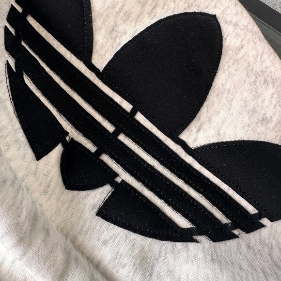 Adidas Originals Heather Grey Hoodie L - Picture 5 of 10